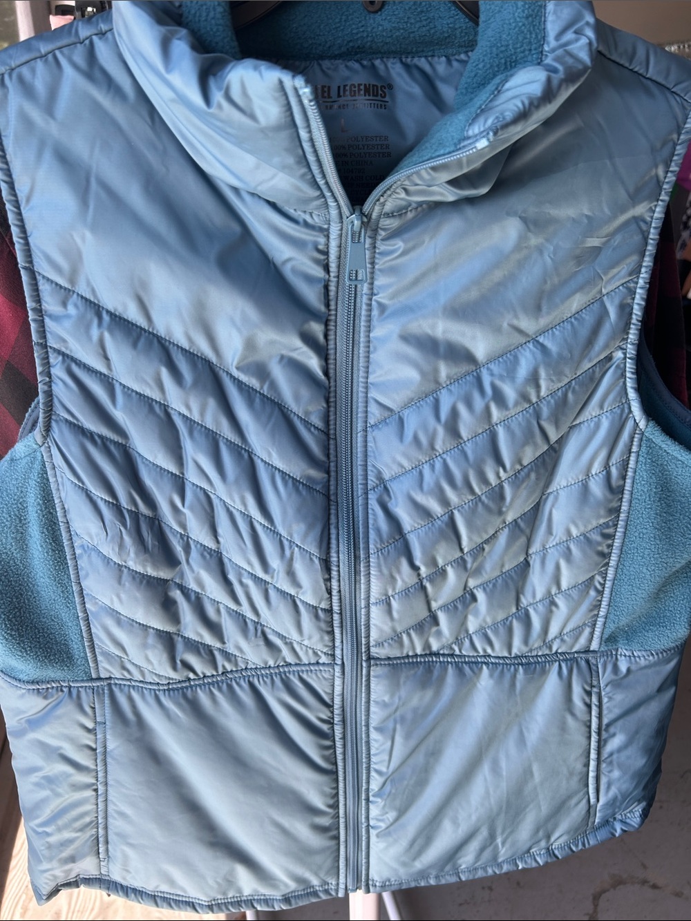 Reel Legends Light Blue Quilted Puffer Vest